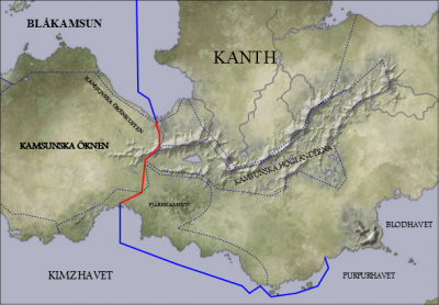 Karta för handelsvägen mellan Porpura och Vahla